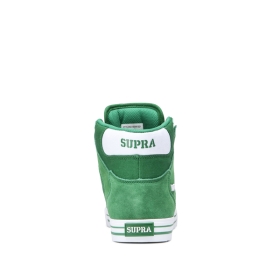 Mens Supra High Top Shoes VAIDER Green/white | AU-38345